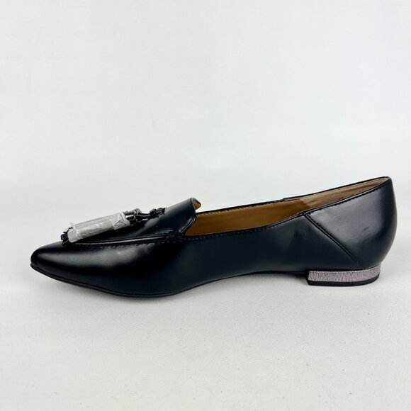 Franco Sarto Womens Rachelle Black Tassel Flat Loafer Pointed Toe size 7.5M - Picture 7 of 16